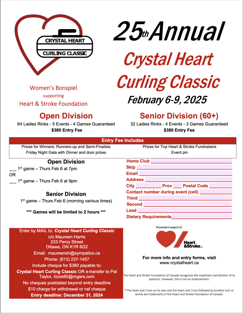 25th Annual Crystal Hear Curling Classic