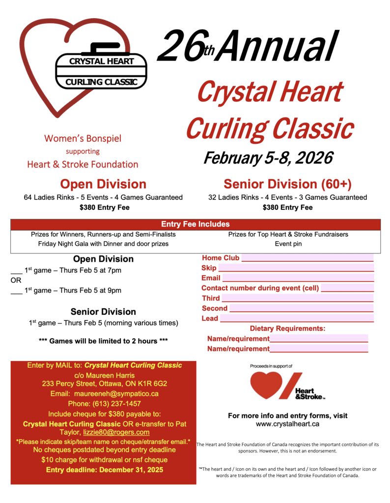 26th Annual Crystal Heart Curling Classic