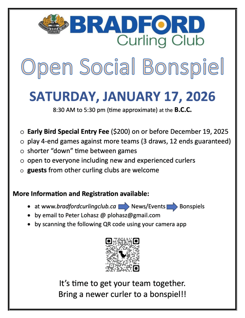 Bradford's Open Social Bonspiel 2-26