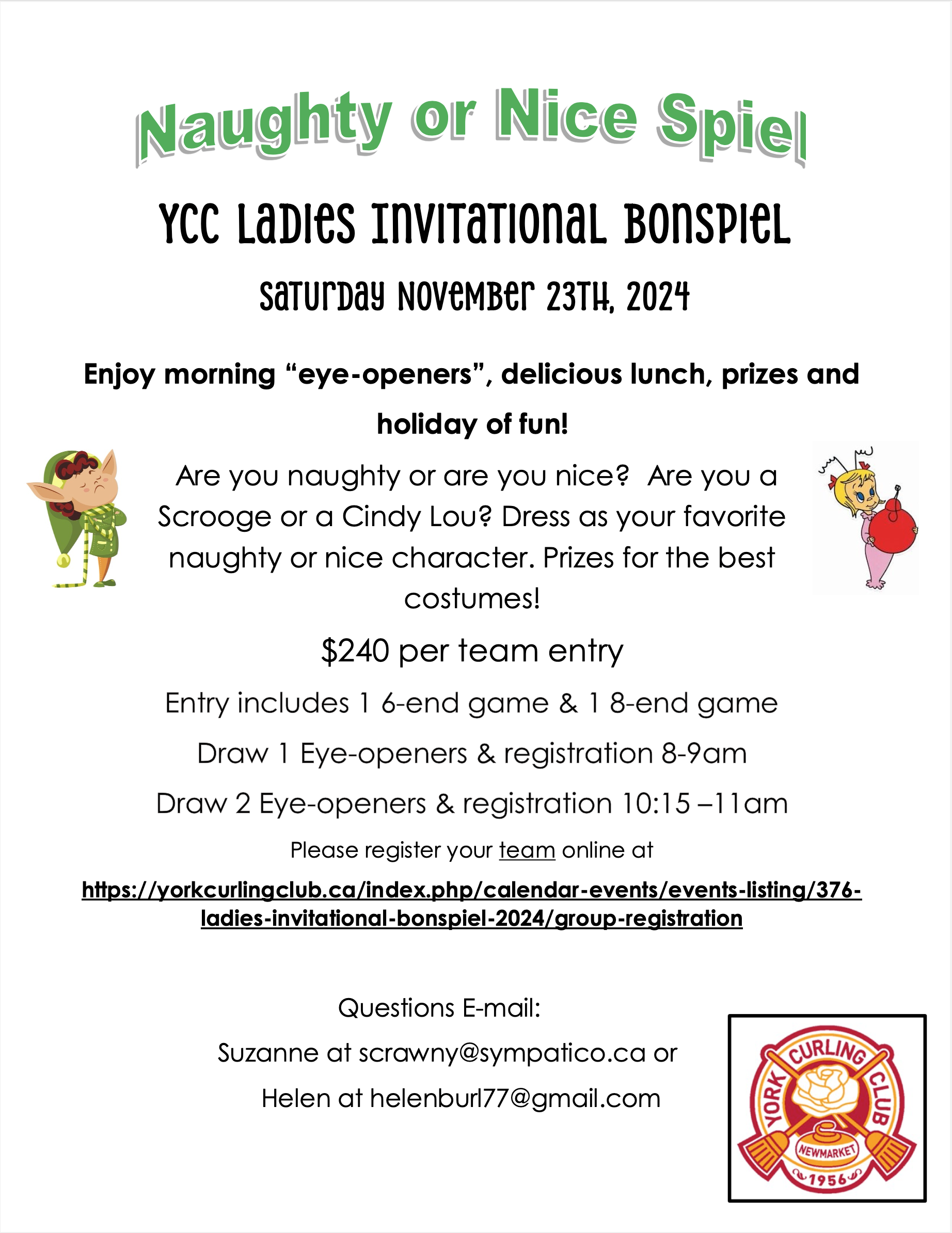 Naughty or Nice YCC Ladies Invitational Bonspiel