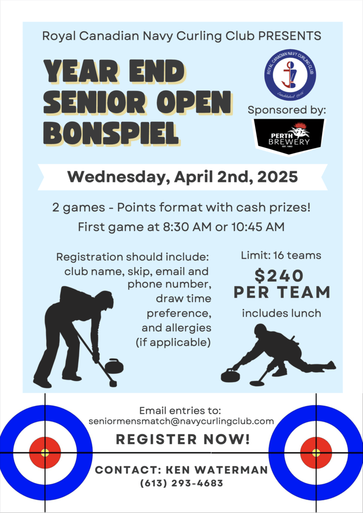 Royal Canadian Navy Curling Club Year End Senior Open Bonspiel