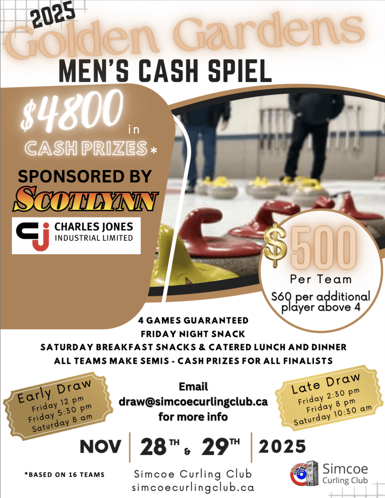 Simcoe Curling Club - 2025 Golden Gardens Men's Cash Spiel