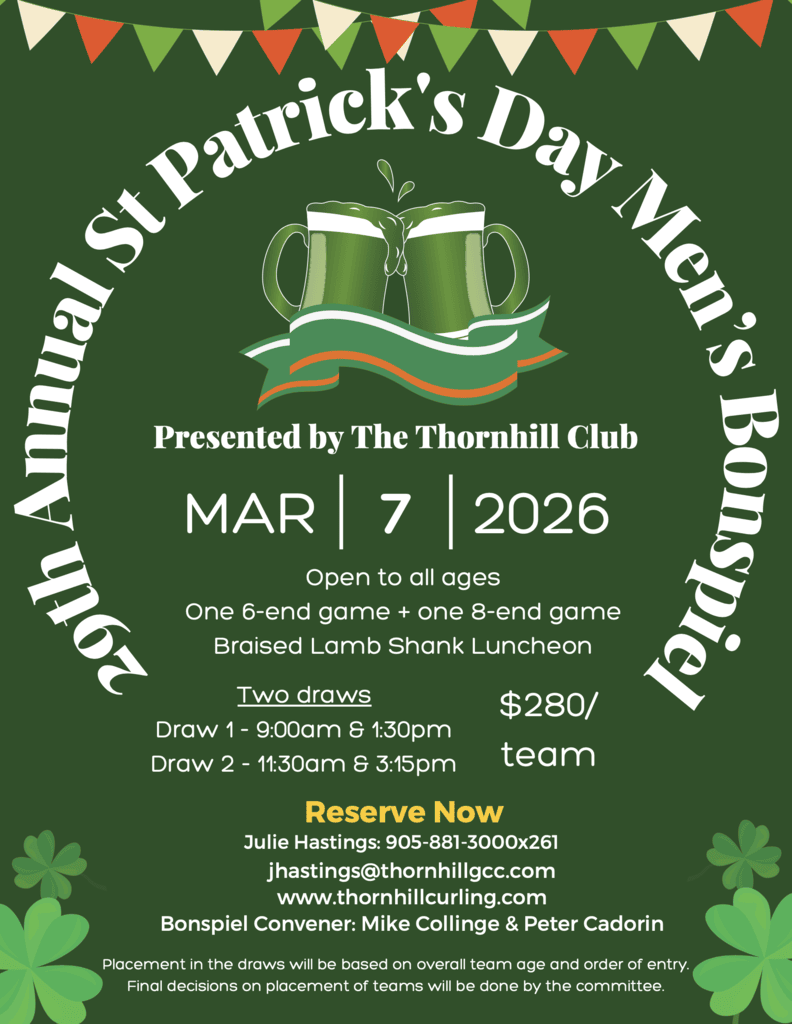 29th Annual St Patrick's Day Men's Bonspiel