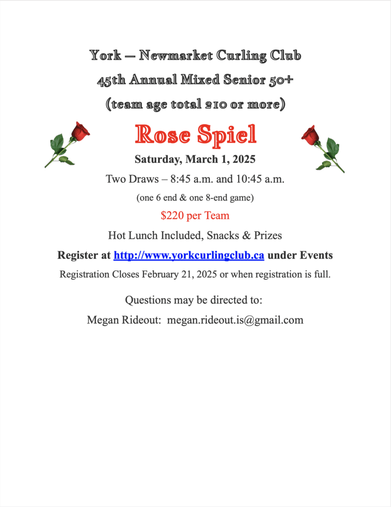 45th Annual Mixed Senior 50+ Rose Spiel