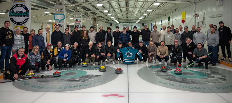 San Jose Sharks attend Try Curling at Huntley on 28 February 2025